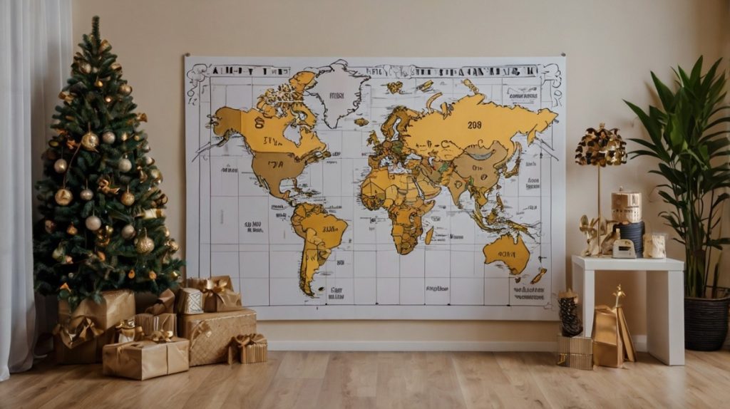 around the world countdown decor