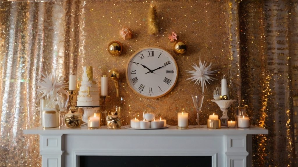 glitter wall design decor