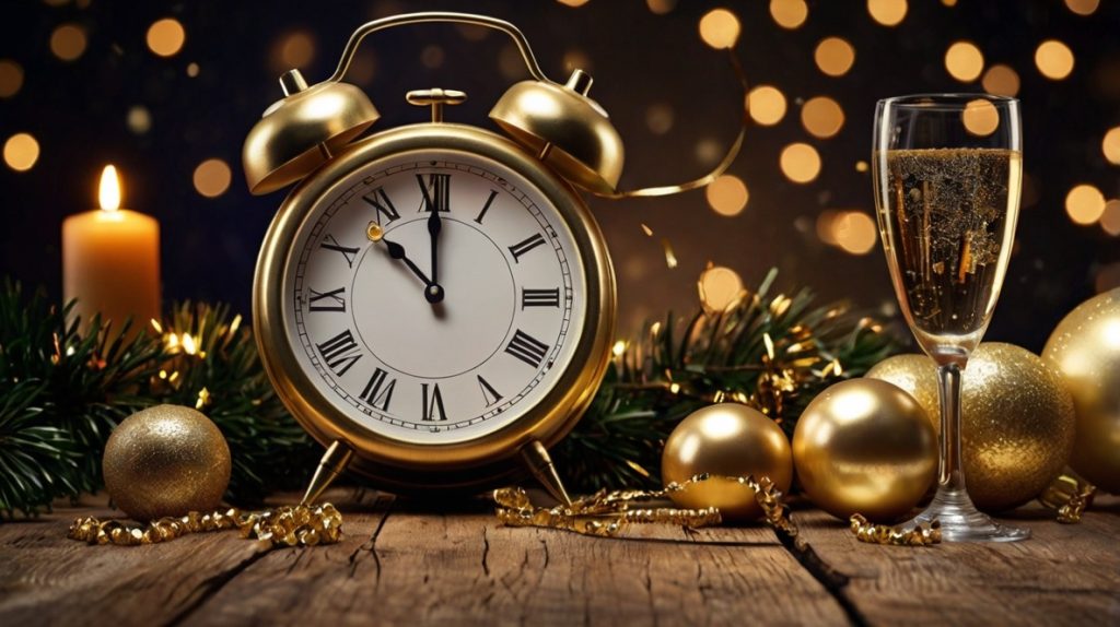 new year countdown clock decor