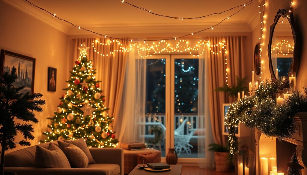 shimmering lights for new year decorations