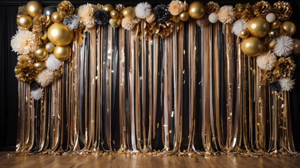 streamer curtain backdrop decor