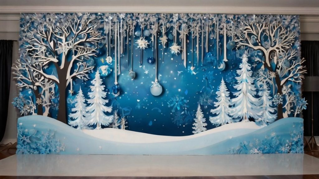 winter wonderland backdrop decor