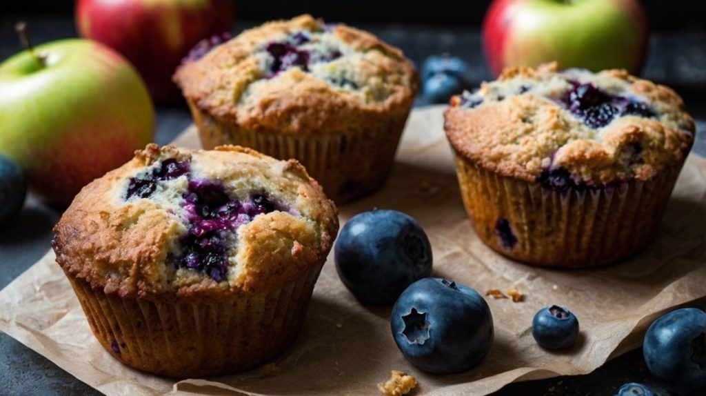 Blueberry and Apple Muffins