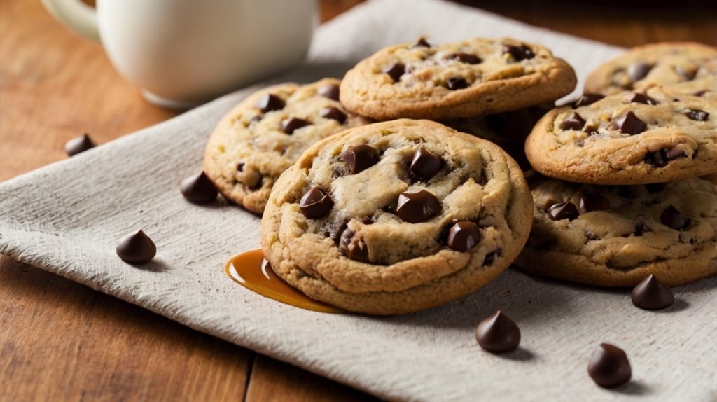 Caramel Stuffed Chocolate Chip Cookies