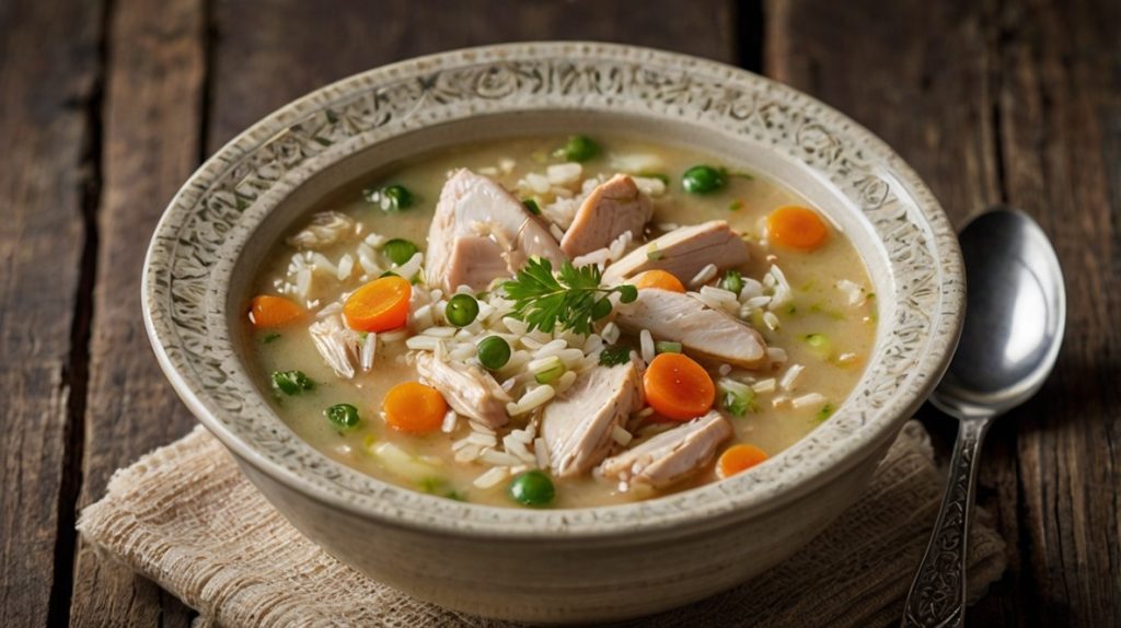 Chicken and Rice Spring Soup