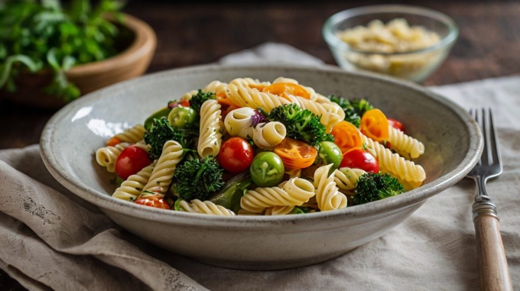 Colorful Spring Veggie Pasta Salad