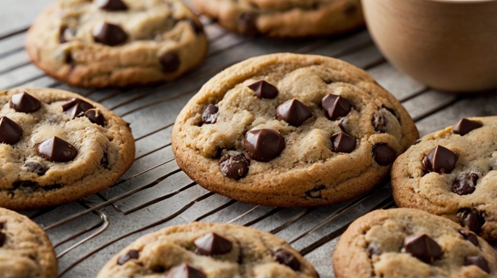 Dense Chewy Chocolate Chip Cookies