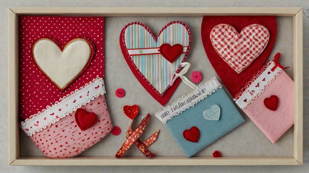 Fabric and Ribbon Valentines