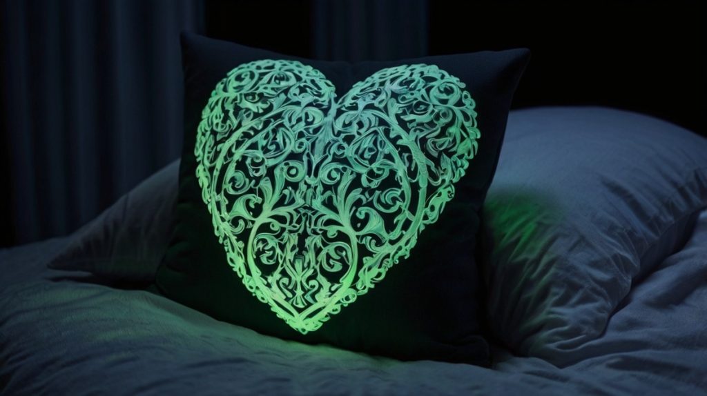 Glow-in-the-Dark Heart Pillow