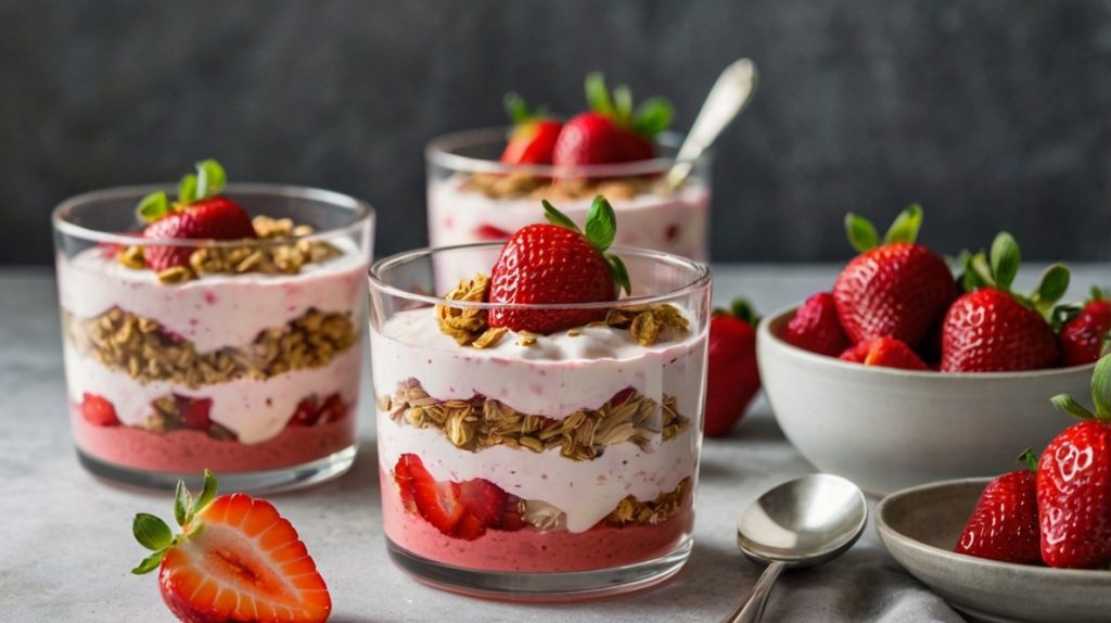 No-Bake Strawberry Yogurt Parfaits