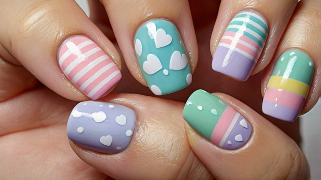 Pastel Hearts and Stripes