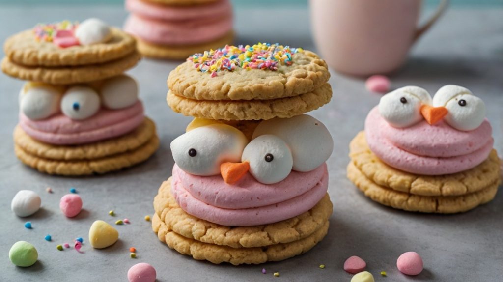 Peep-Inspired Marshmallow Sandwich Cookies