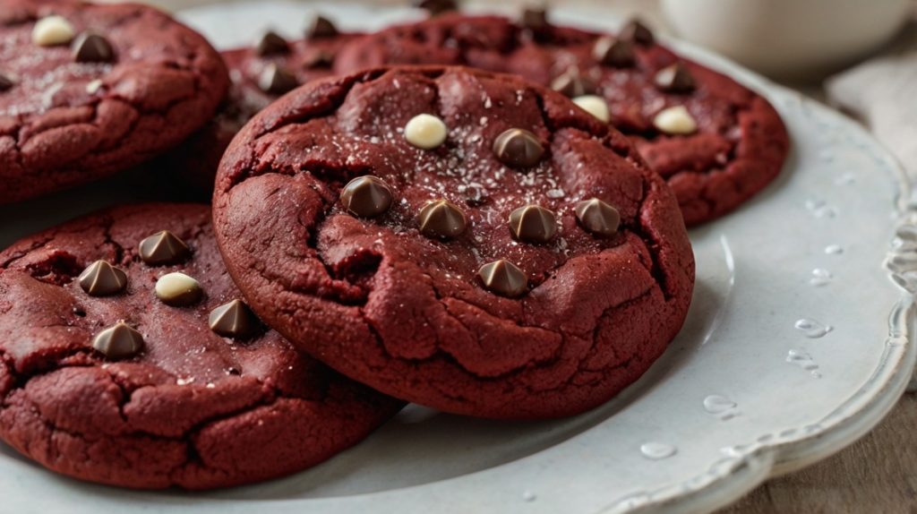 Red Velvet Chocolate Chip Cookies