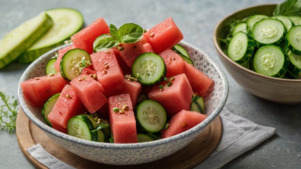 Refreshing Watermelon and Cucumber Salad