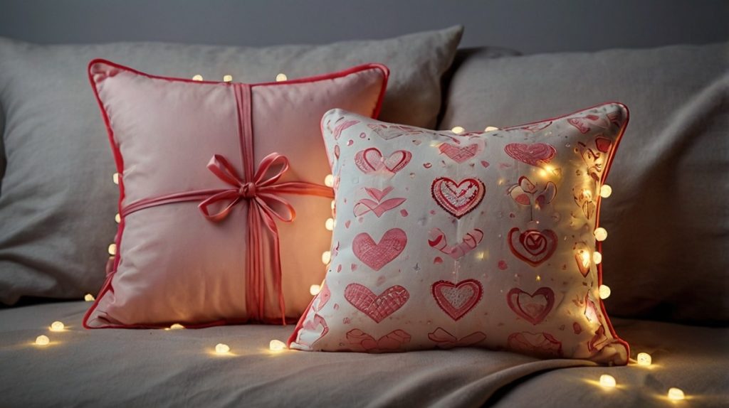 Valentine’s Cushion with LED Lights