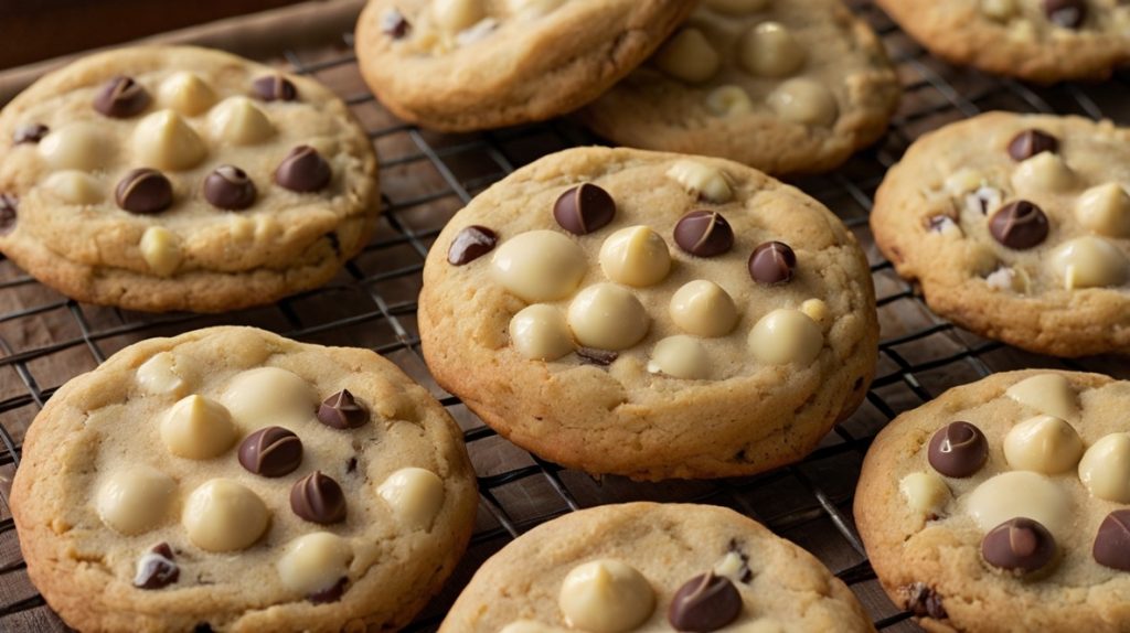 White Chocolate Macadamia Nut Cookies with Chocolate Chips