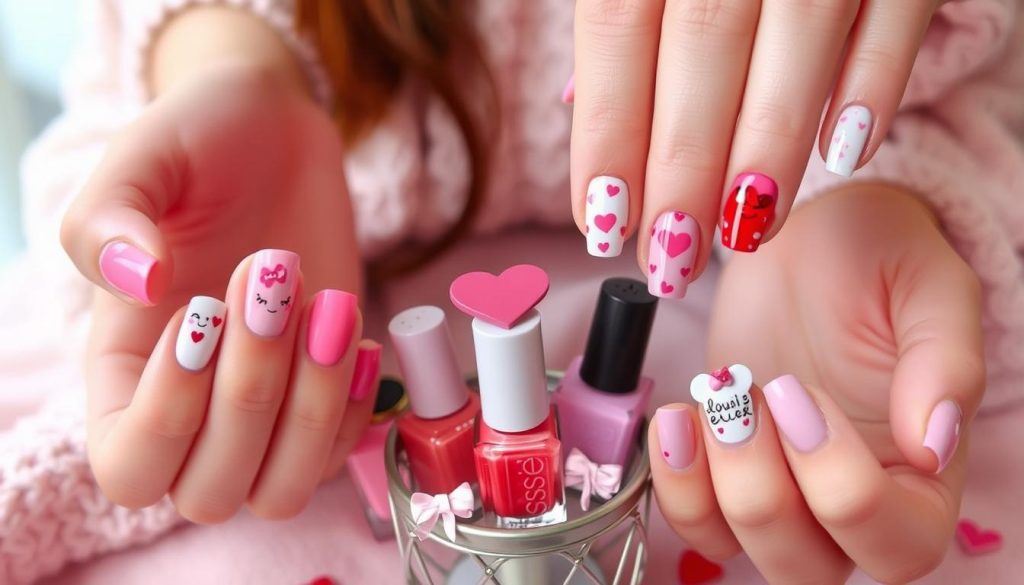 cute valentines nail ideas