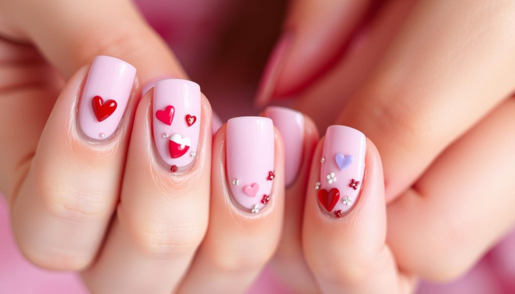 valentine nail art