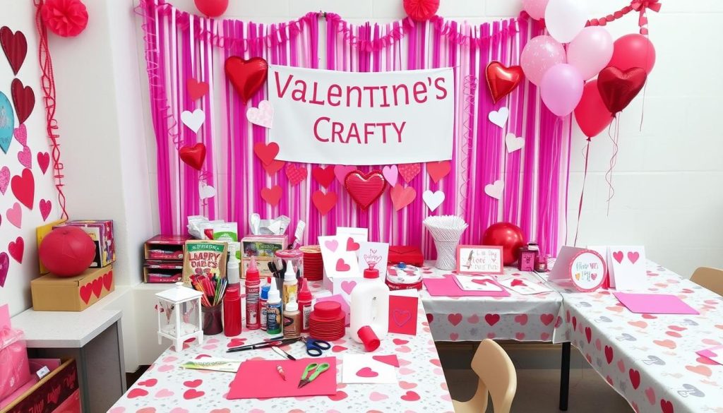 valentines day craft station