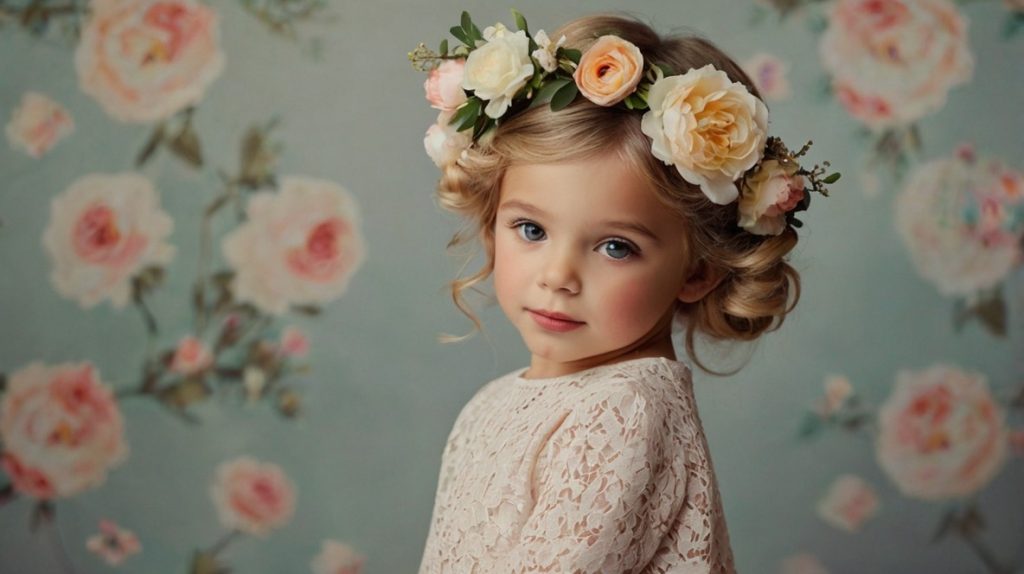 Adorable Flower Crown Updo