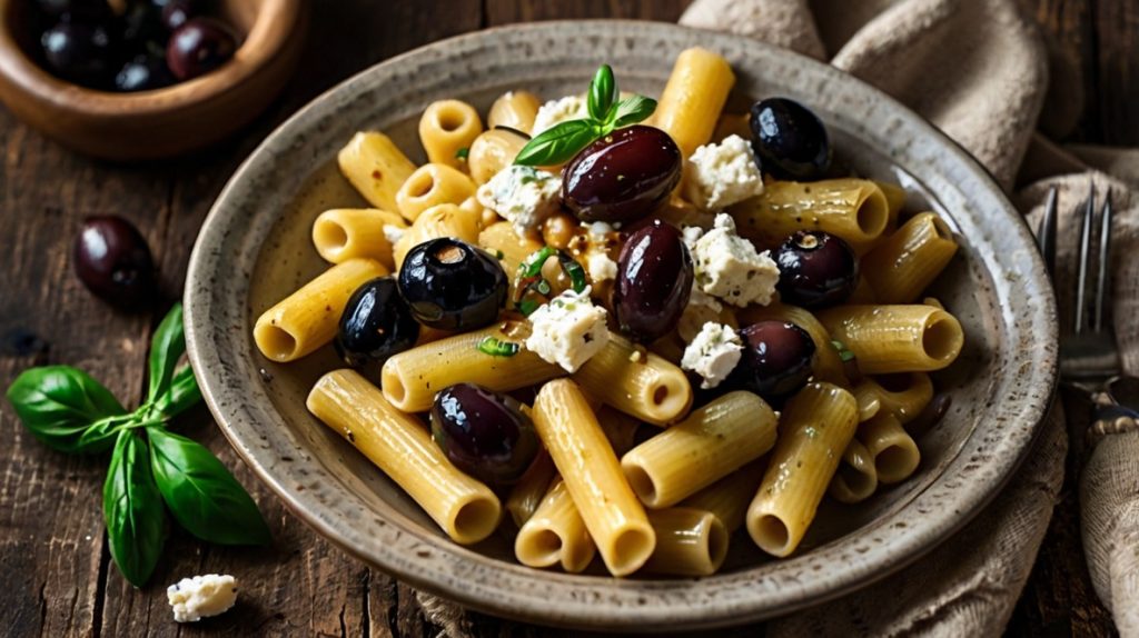 Mediterranean Macaroni with Feta and Olives