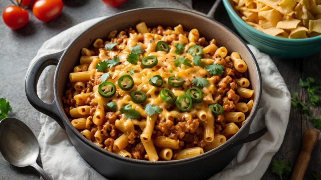 One-Pot Cheesy Taco Macaroni