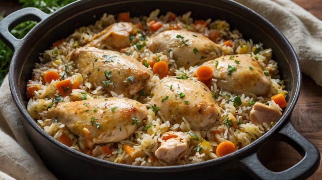 One-Pot Chicken and Rice Casserole