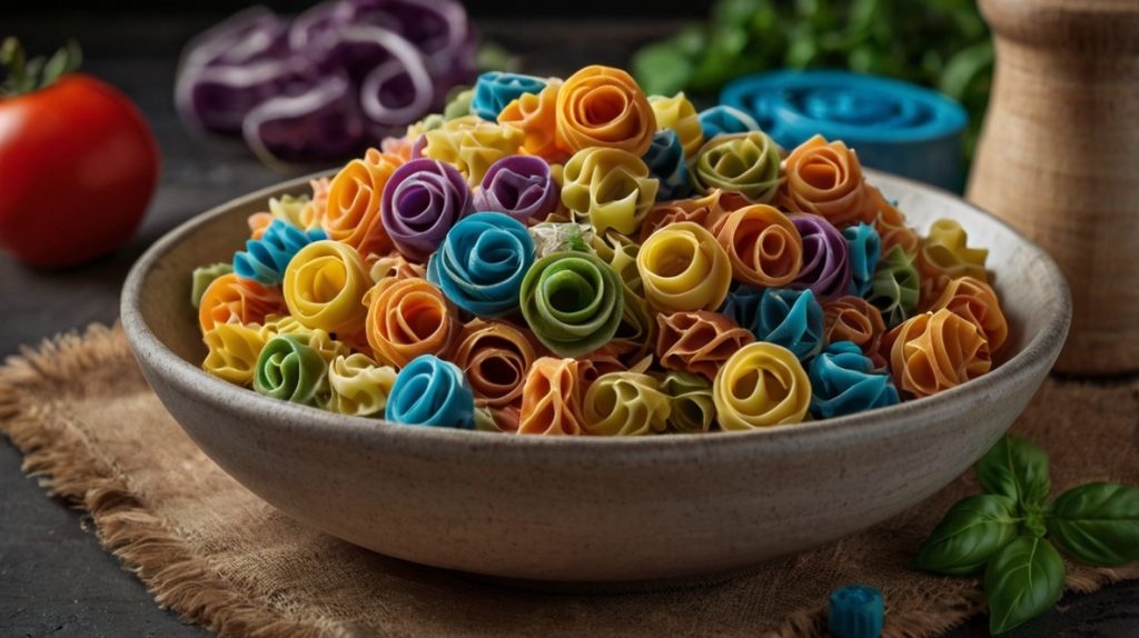 Rainbow Pasta with Natural Colors