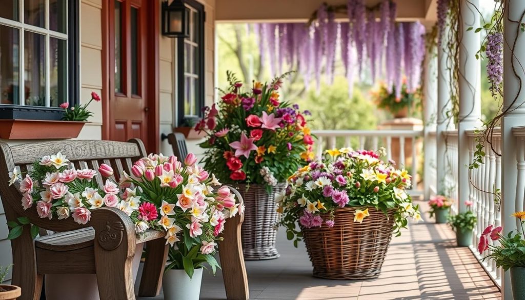 easter porch decor outdoor