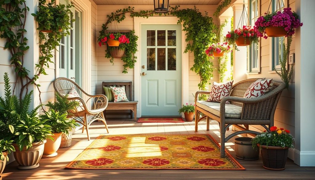 spring porch decor farmhouse style