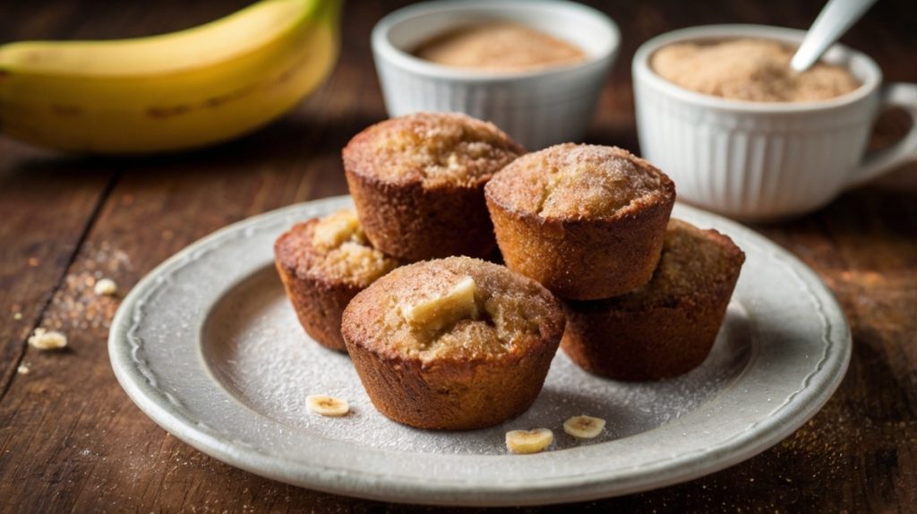 Cinnamon Sugar Banana Bread Bites