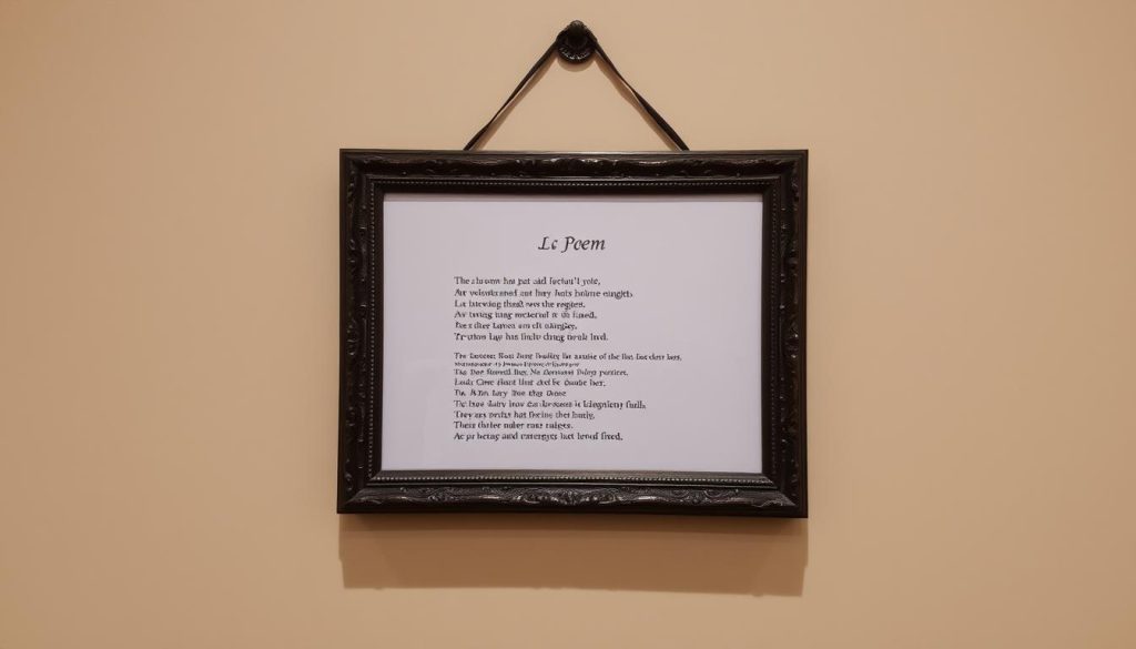 Framed Poem with Kid’s Handwriting