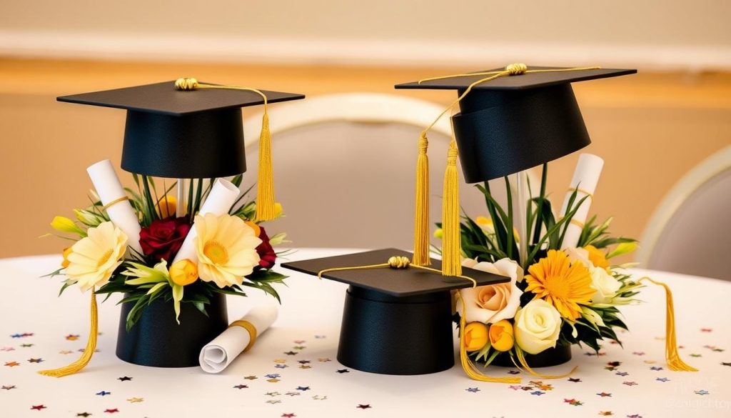 Graduation Cap Centerpieces