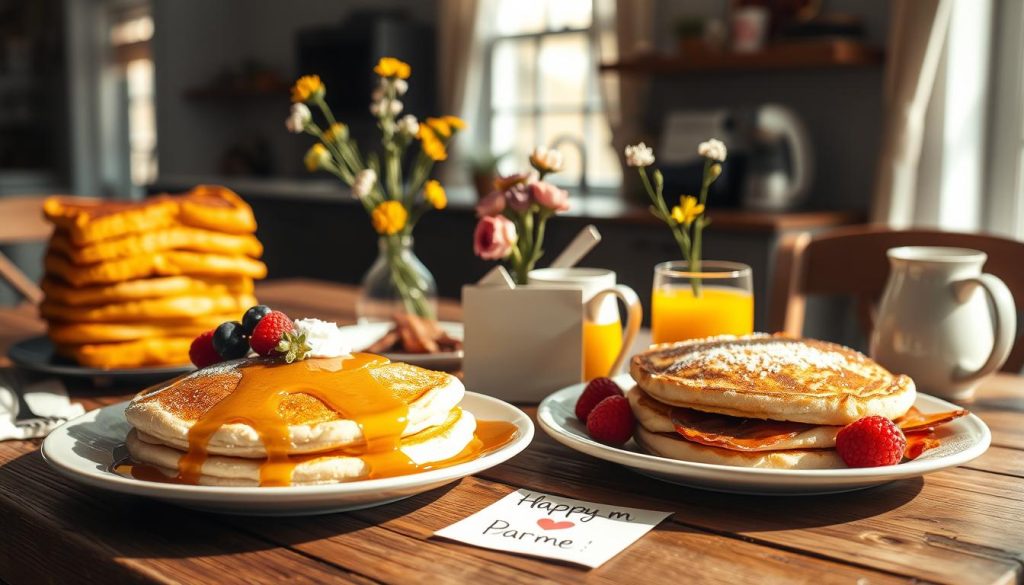 Homemade brunch for mom