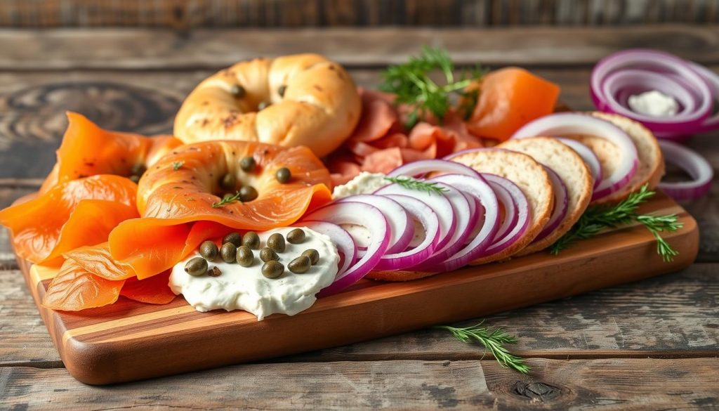 Smoked Salmon Bagel Board