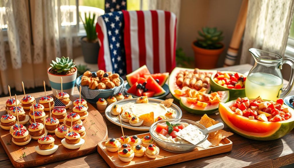4th july appetizer spread