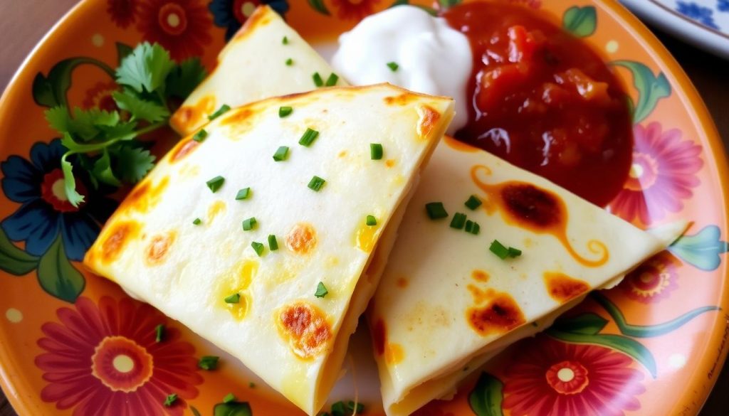 Cheese Quesadilla Triangles