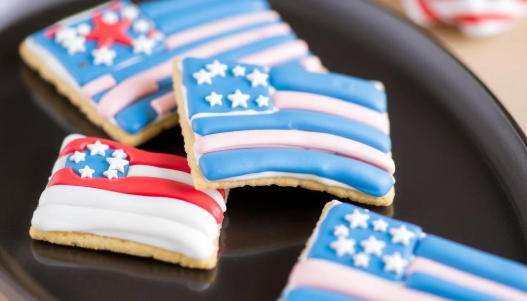 Easy American Flag Graham Cracker Cookies