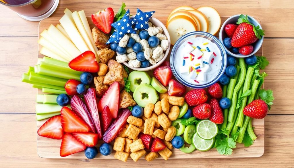 Healthy Fourth of July Snack Board 