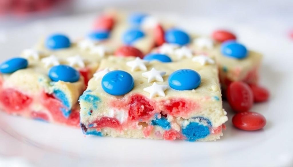  M&M Patriotic Cookie Bars