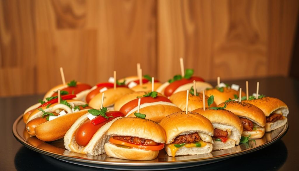 Mini Hot Dog and Slider Platter 
