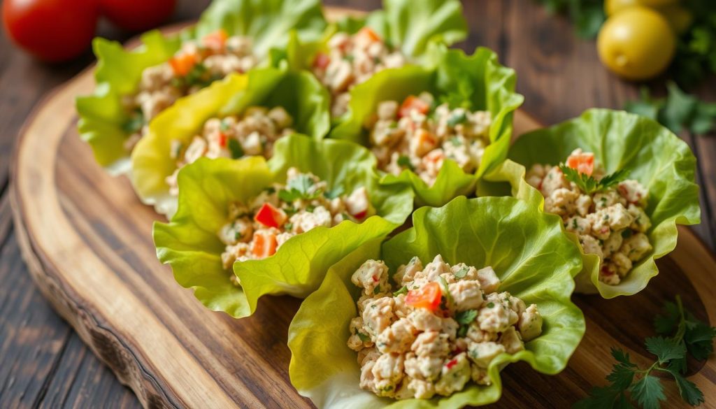 Mini Tuna Salad Lettuce Boats