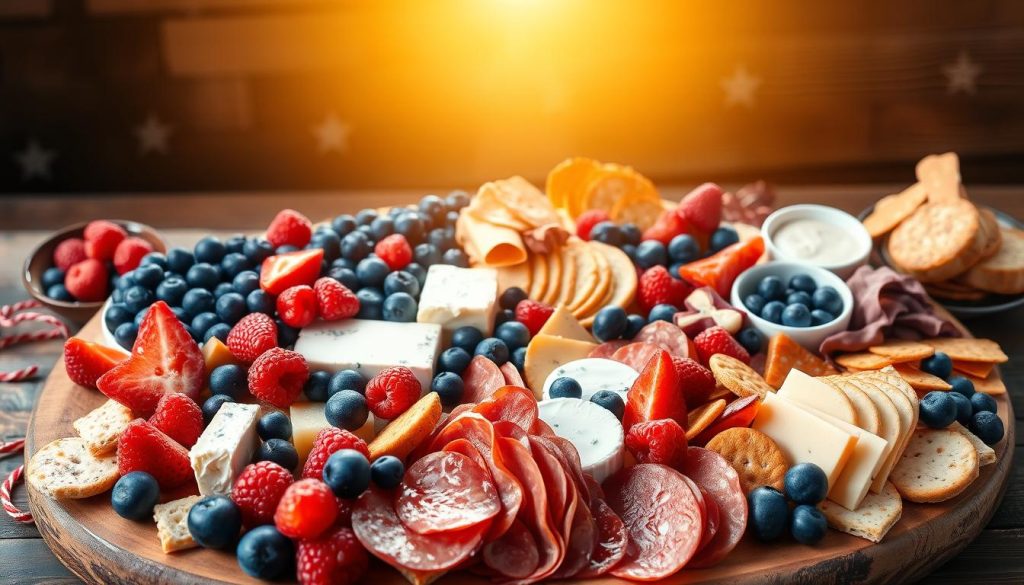 Patriotic charcuterie board
