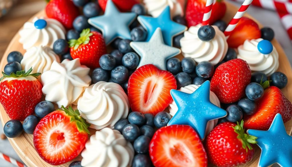 Red, White & Blue Dessert Board