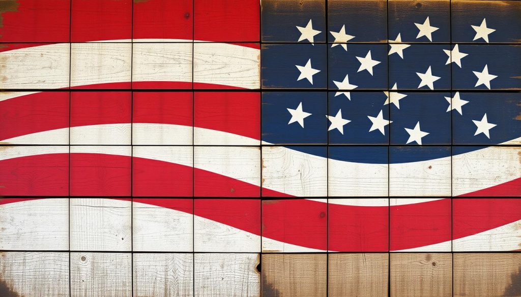Rustic American Flag Pallet Art