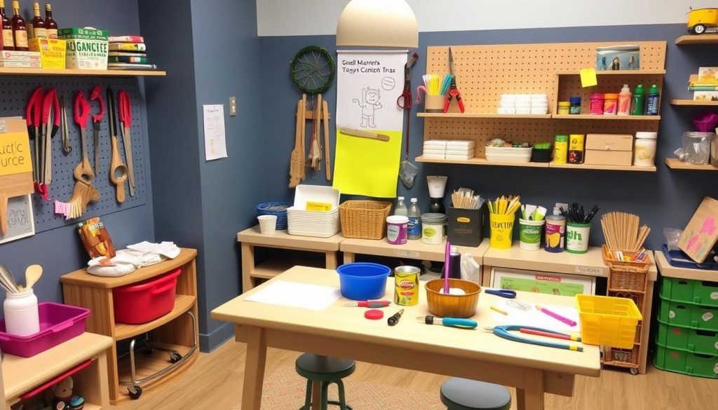 Safe crafts area for kids