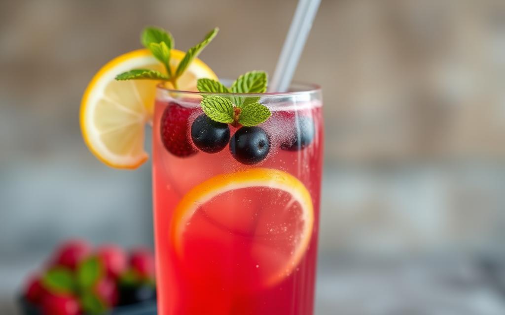 Sparkling Berry Lemonade for Adults