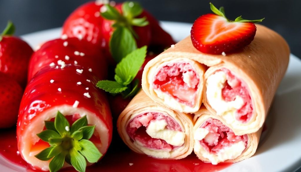 Strawberry and Cream Cheese Roll-Ups