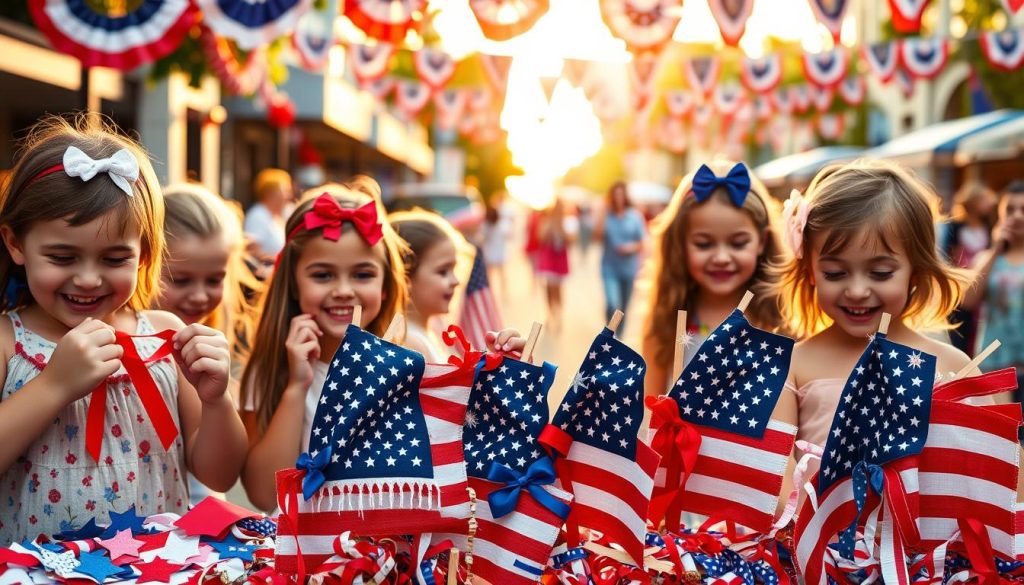 diy fabric scrap flags for kids