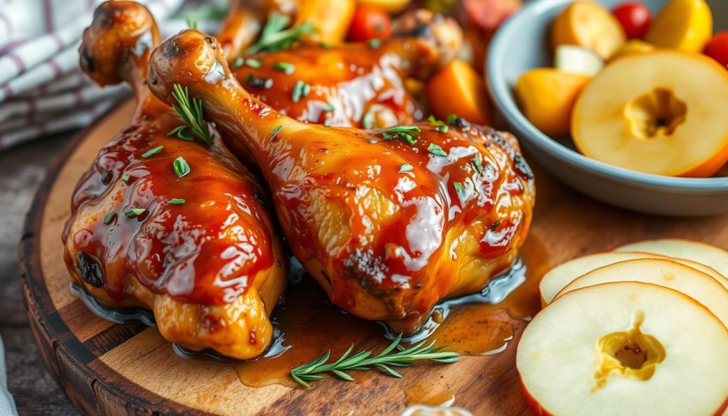 Apple Cider Glazed Chicken Drumsticks
